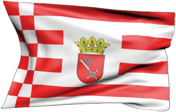 Bremen | Aufkleber als wehende Flagge