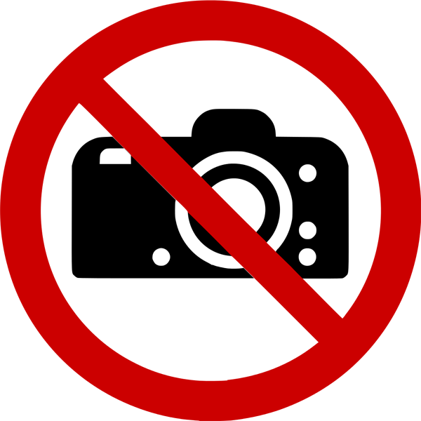 Verbotszeichenaufkleber .029- Fotografieren verboten