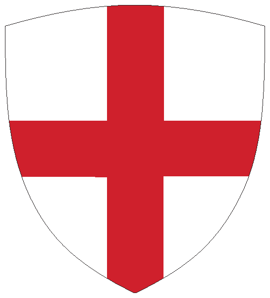 England | Flagge -wappenförmig