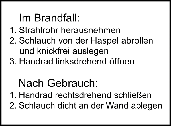 Feuerwehraufkleber .077- Im Brandfall