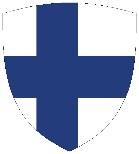 Finnland | Flagge -wappenförmig