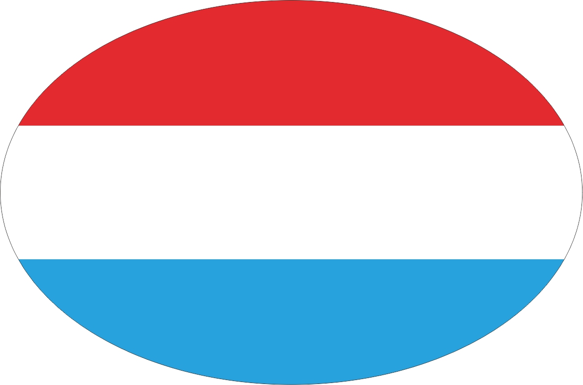 Luxemburg | Aufkleber in ovaler Form 