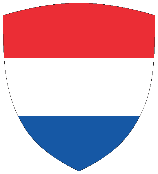 Niederlande | Flagge -wappenförmig