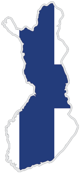 Finnland | Auf Contour geschnittene Flagge