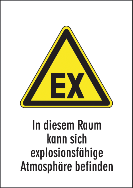 Warnzeichenaufkleber Alt .093- Explosionsfähige Atmosphäre (alt)