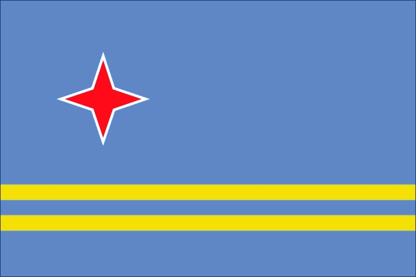 Aruba | Flagge -gleiche Größe